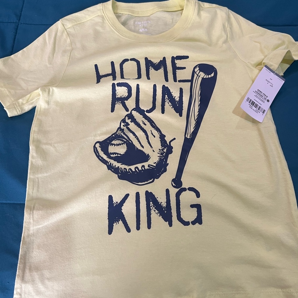 Carter's Yellow 'Home Run King' Short Sleeve Tee